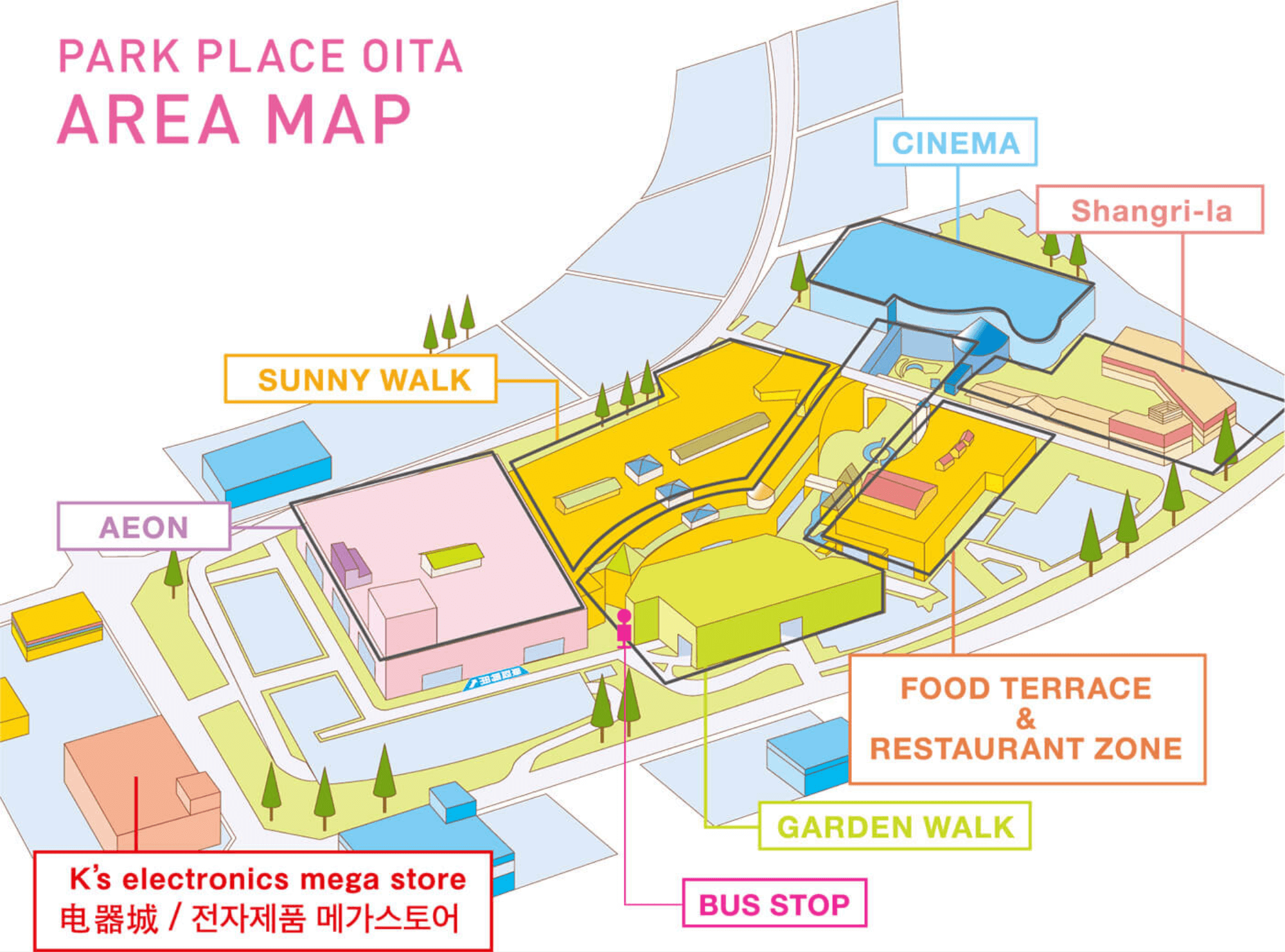 PARK PLACE OITA AREA MAP